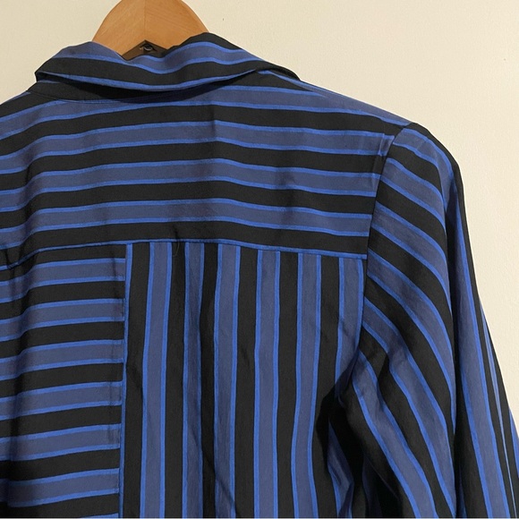 Maeve Anthropologie Silky Striped Buttondown Shirt - Picture 8 of 10